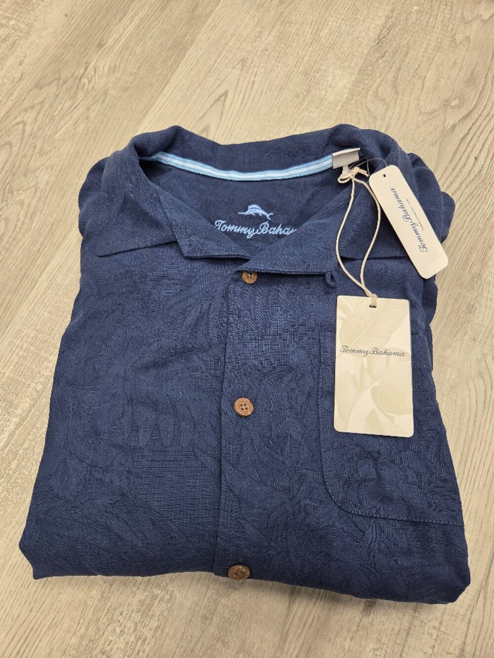 Tommy Bahama Men's Short Sleeve Button-Up Shirt Navy New Size S M L XL XXL